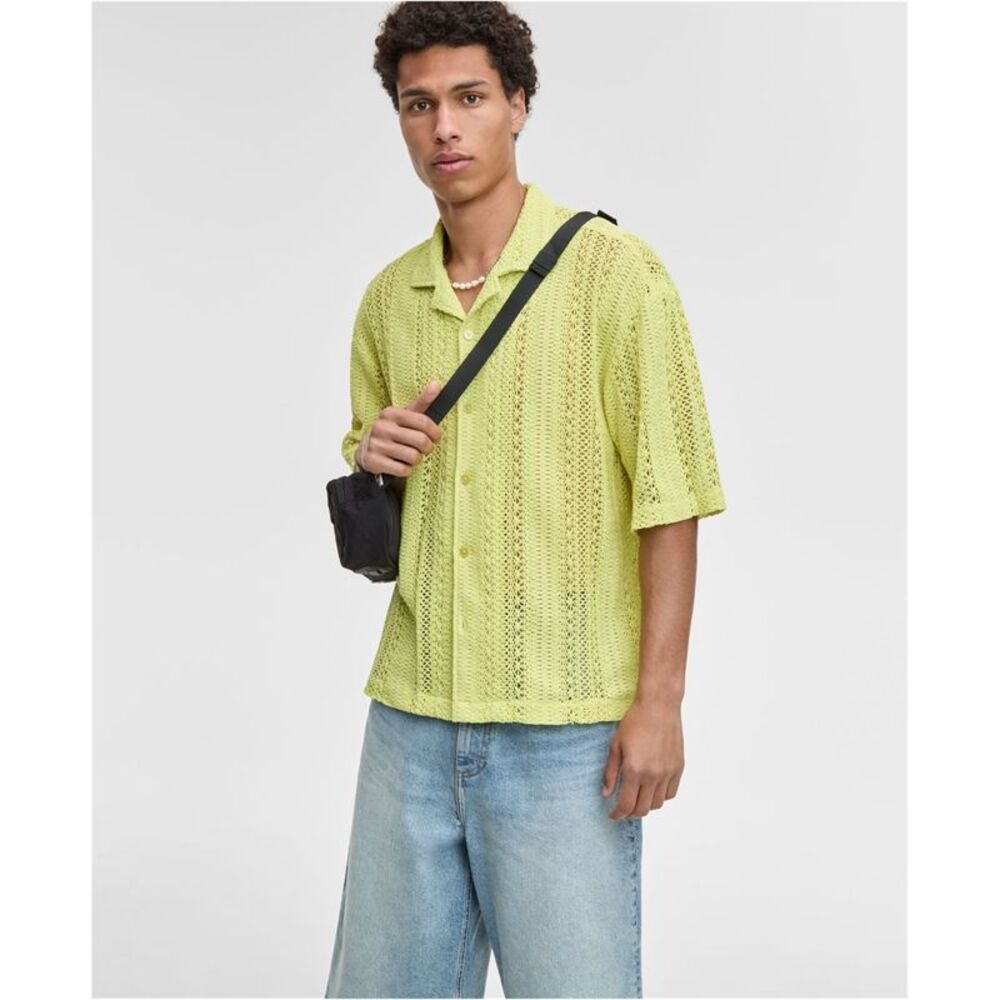 Mode Of One Mens Relaxed Button Up Shirt, NWT